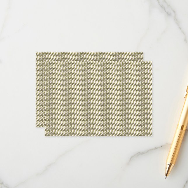 A rectangular rug with intricate geometric pattern enclosure card (Front/Back In Situ)