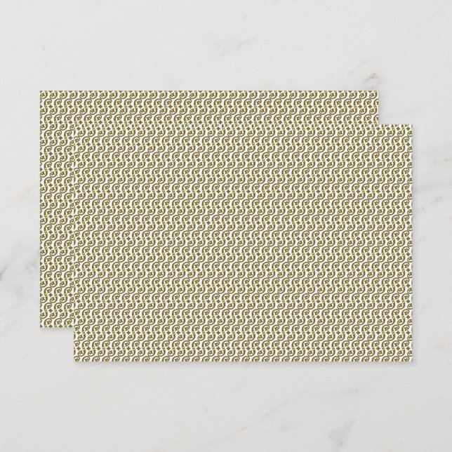 A rectangular rug with intricate geometric pattern thank you card (Front/Back)