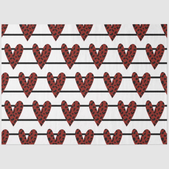 A Red and Black Valentine Design Series 3 Tissue Paper (Front)