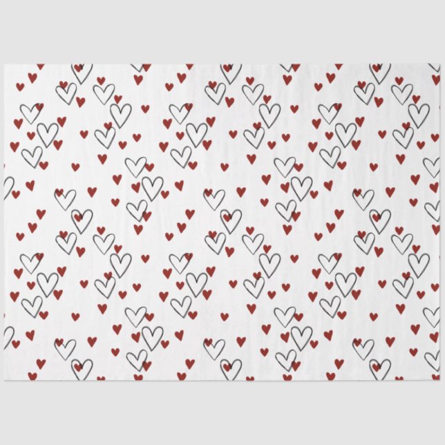 A Red and Black Valentine Design Series 7 Tissue Paper (Front)