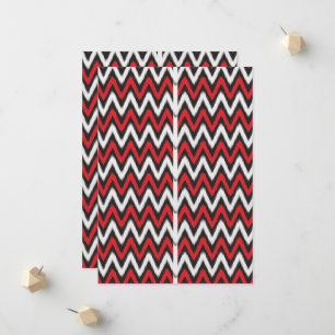 a red and black zigzag pattern on a white backgrou announcement