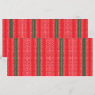 a red and green striped background menu
