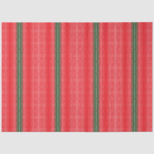 a red and green striped background tissue paper