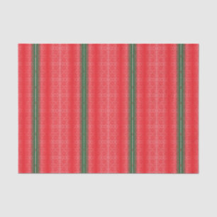 a red and green striped background tissue paper