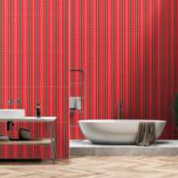 a red and green striped background