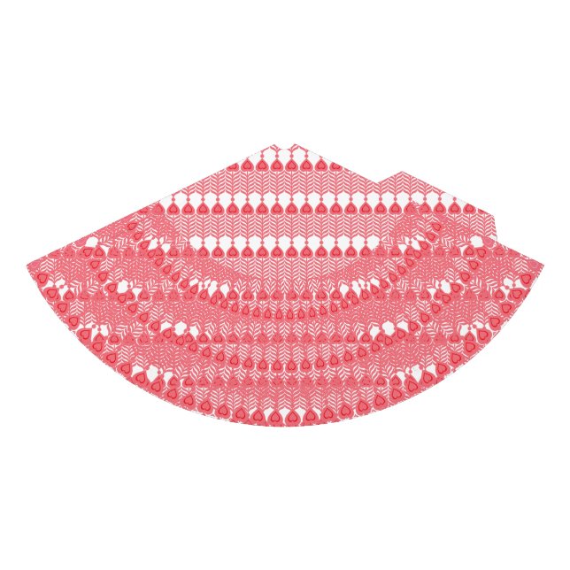 A red and pink geometric pattern featuring interlo party hat (Front)