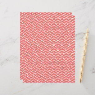 a red and white background with a pattern
