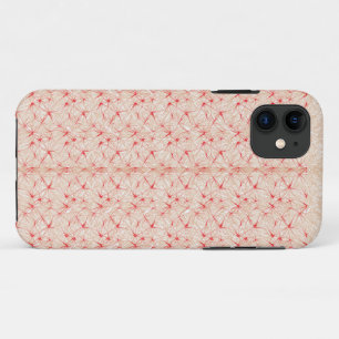 a red and white background with a pattern iPhone 11 case