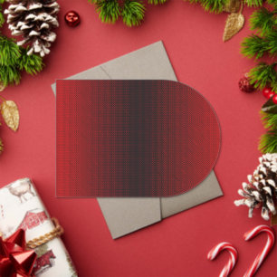 a red and white background with small white dots acrylic invitations