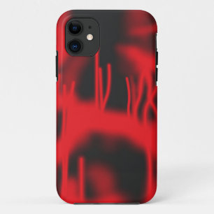 a red and white photo of a cactus iPhone 11 case