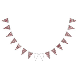 a red and white striped pattern bunting 