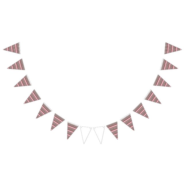 a red and white striped pattern bunting  (All)