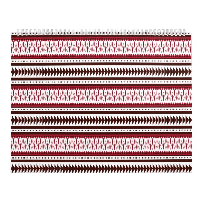 a red and white striped pattern calendar (Cover)