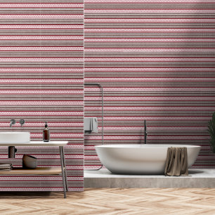 a red and white striped pattern wallpaper