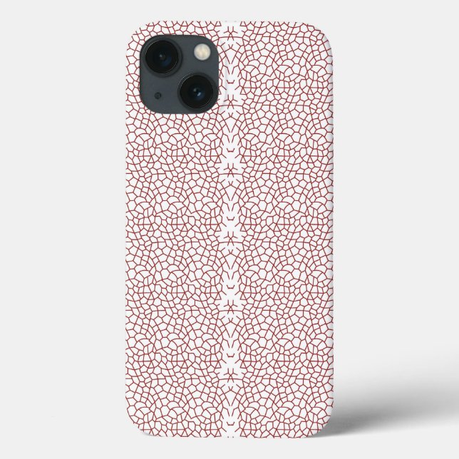 a red and white wallpaper with a pattern on it Case-Mate iPhone case (Back)