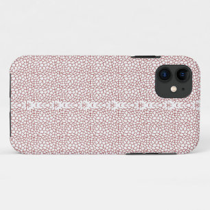 a red and white wallpaper with a pattern on it iPhone 11 case