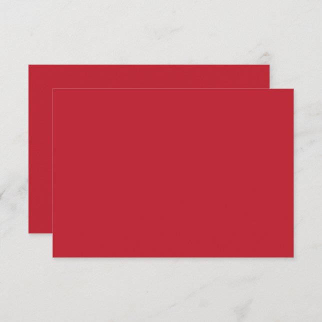 a red background with a thank you card (Front/Back)