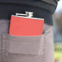a red background with a white border