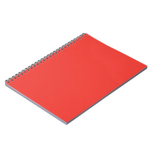 a red background with a white border notebook