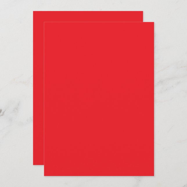 a red background with a white border thank you card (Front/Back)
