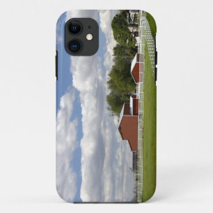 A red barn and farm at Pamona, Kansas. iPhone 11 Case