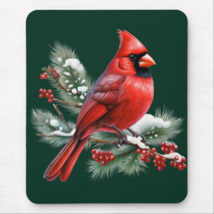 A Red Cardinal Mouse Mat