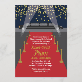 A Red Carpet Prom Invitation