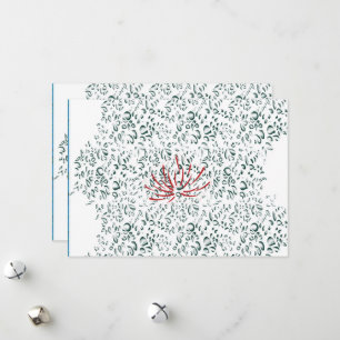 a red flower on a black background holiday card