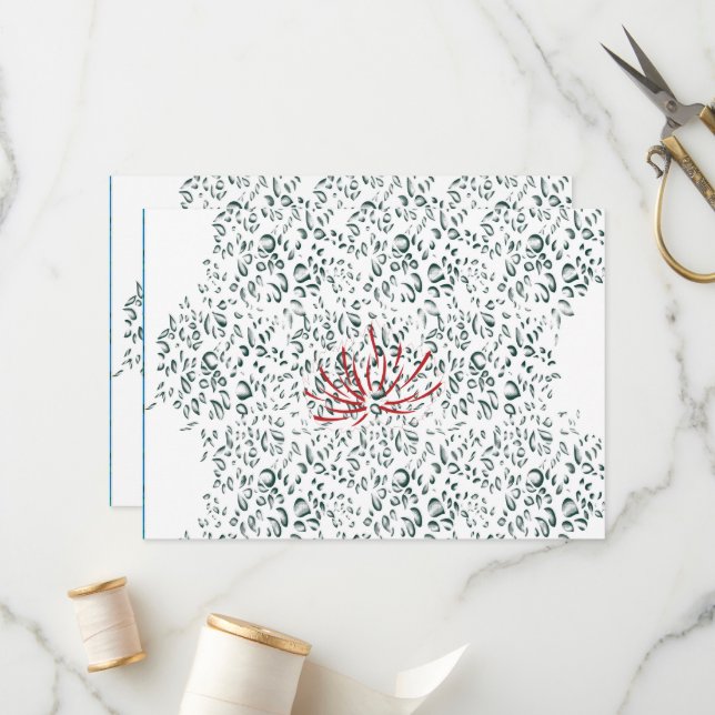 a red flower on a black background programme (Front/Back In Situ)