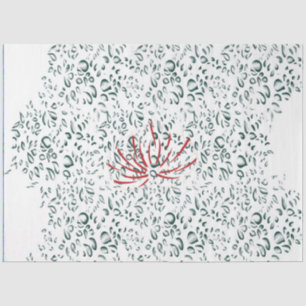a red flower on a black background tissue paper