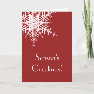A Red Holiday Card Offset Snowflake (corp)