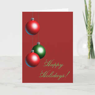 A Red Ornament Happy Holidays Card (corp.)