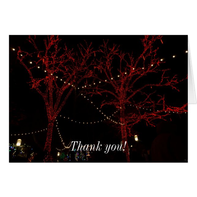 A Red Pair Thank You Christmas Cards (Front Horizontal)