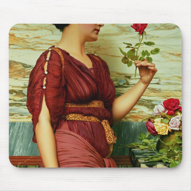 A red, red rose mouse mat (Front)