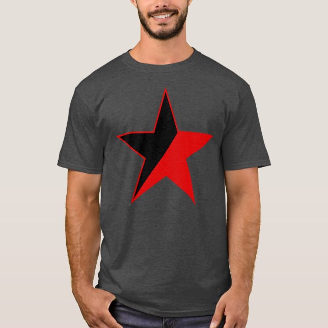 A Red Star Of Anarchy v2 T-Shirt (Front)
