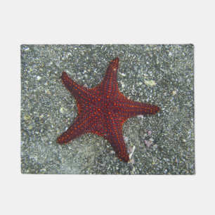 A Red Starfish Galapagos, Equador Doormat