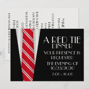 A Red Tie Dinner Invitation