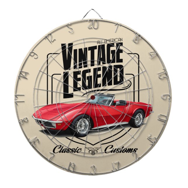 A Red Vintage Legend Dartboard (Front)