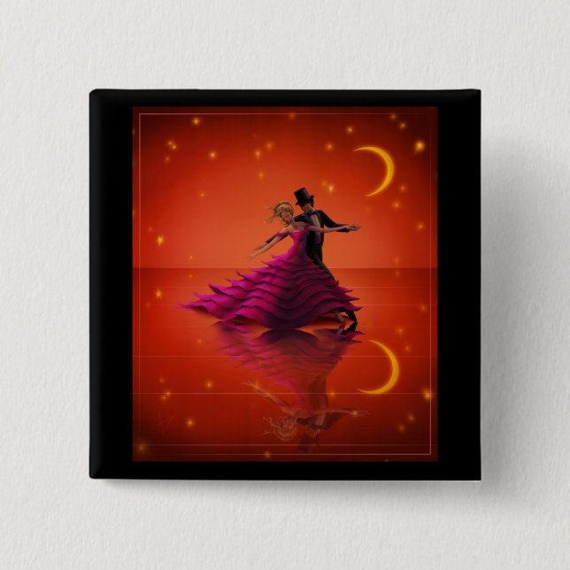 A Red Waltz 15 Cm Square Badge (Front)