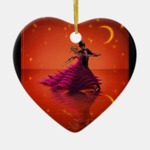 A Red Waltz Ceramic Tree Decoration