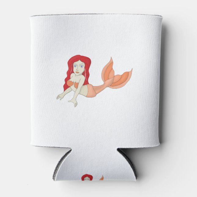 A Redhead Mermaid Can Cooler (Front)