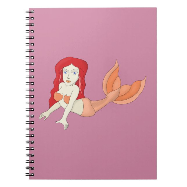 A Redhead Mermaid Notebook (Front)