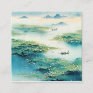 A Refreshing Melody 013 Square Business Card