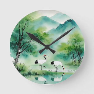 A Refreshing Melody 017 Round Clock