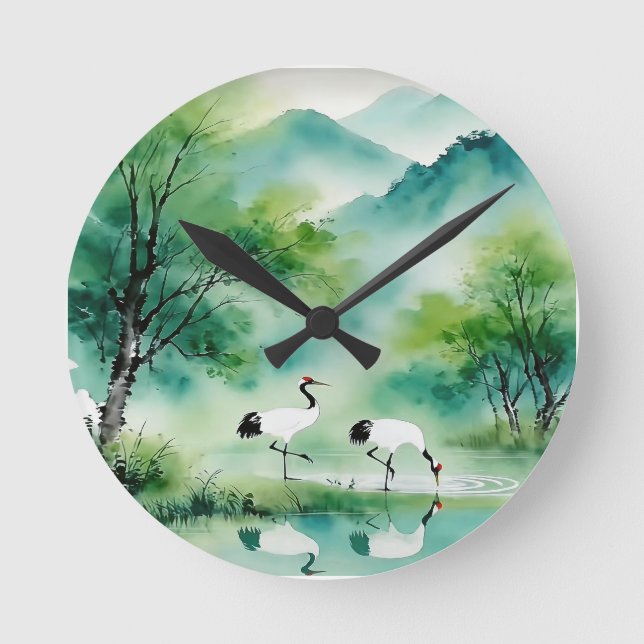 A Refreshing Melody 017 Round Clock (Front)