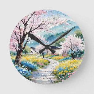 A Refreshing Melody 022 Round Clock