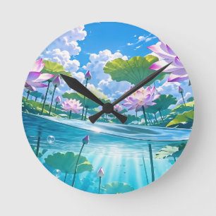 A Refreshing Melody 034 Round Clock