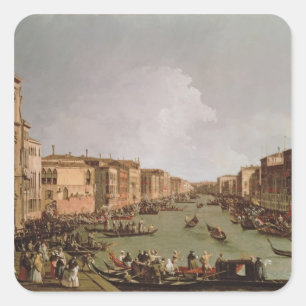 A Regatta on the Grand Canal, c.1735 Square Sticker