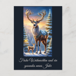 a reindeer of Santa Postcard
