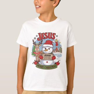 A reindeer with a halo Christmas theme T-Shirt